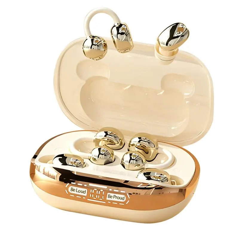 2026 New Clip-On Wireless Bluetooth Sleep Earphones: Ultra-Long Battery Life & 4-Earbud Set Capable of Charging Your Phone