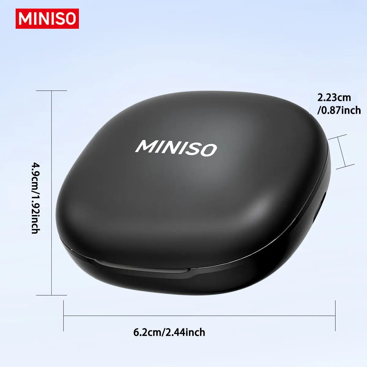 Miniso Ms108 Wireless Bluetooth-Compatible Headphones, Dual Earbuds, Buy One Get One, Android Compatible, Sleep Mode, Waterproof, Music Listening, Wireless Earbuds Headset