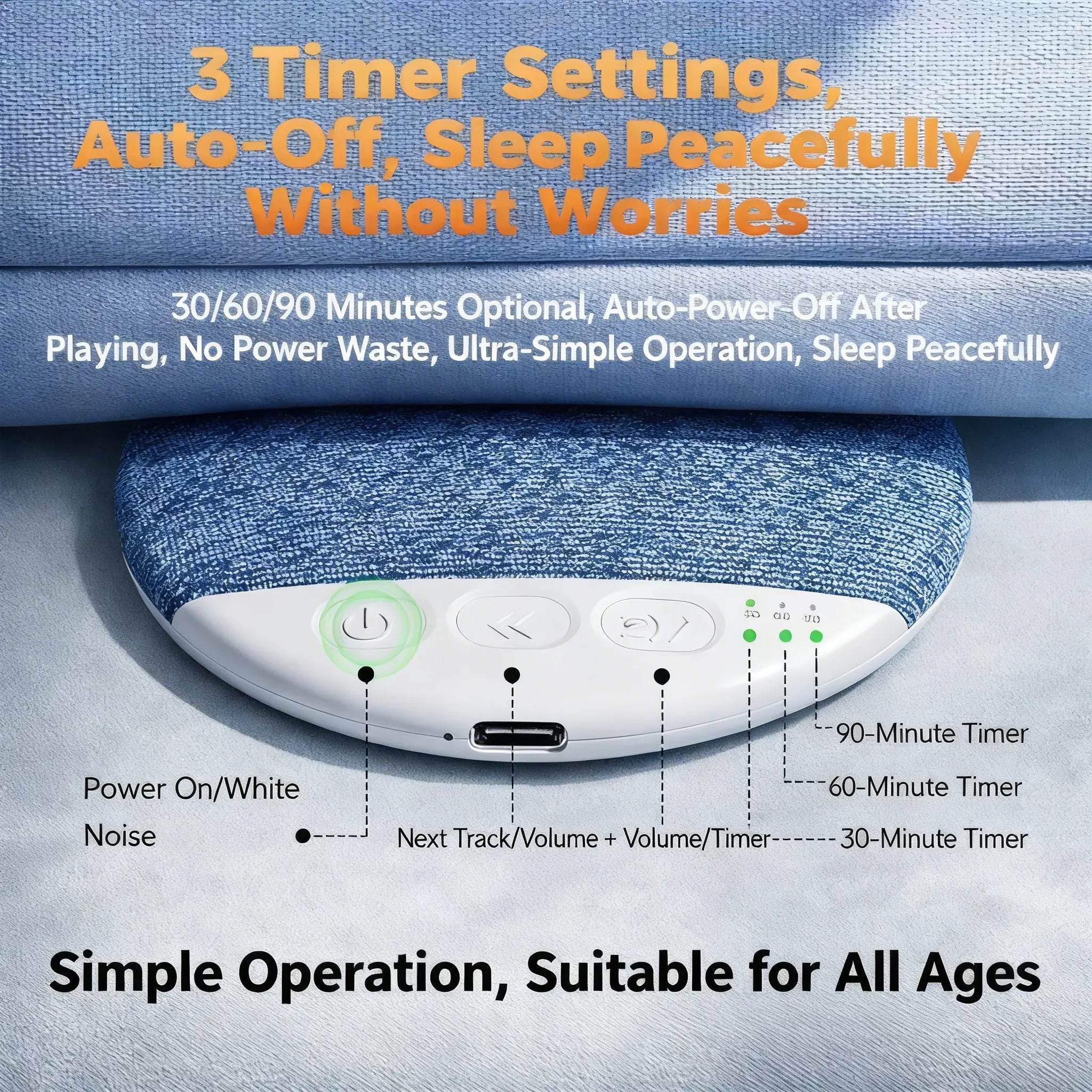 S1 Ultra-Thin Pillow Speaker Supports 6.0 and 3D White Noise Say Goodbye to Painful Earbuds—Choose Our Ultra-Thin Pillow Speaker Built-In Sleep Sounds with Soft, Immersive Soundstage Compatible with Android and Ios Companion Bluetooth Alexa Smart Deep