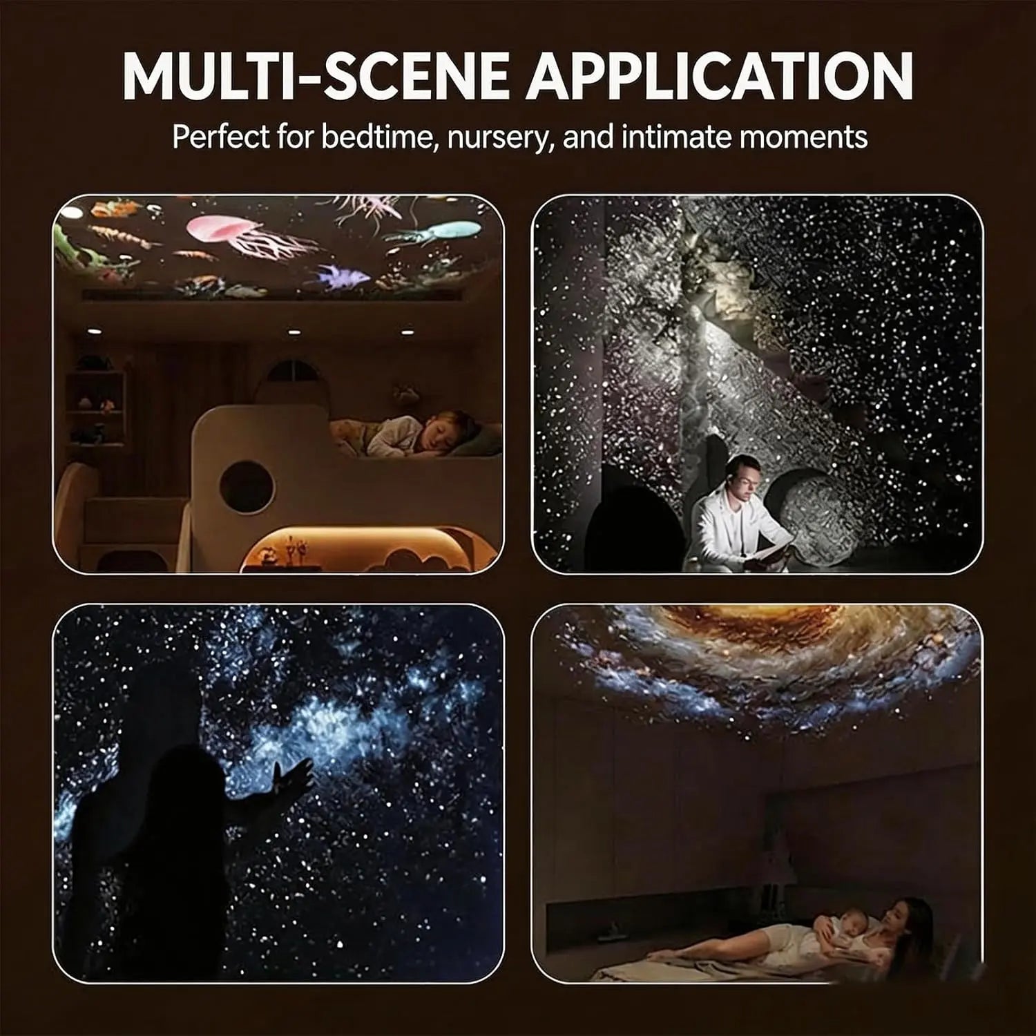 2-In-1 Galaxy Projector Night Light, Galaxy Star Projector Starry Projector Light, Galaxy Dual-Mode Night Light, Galaxy Projector USB