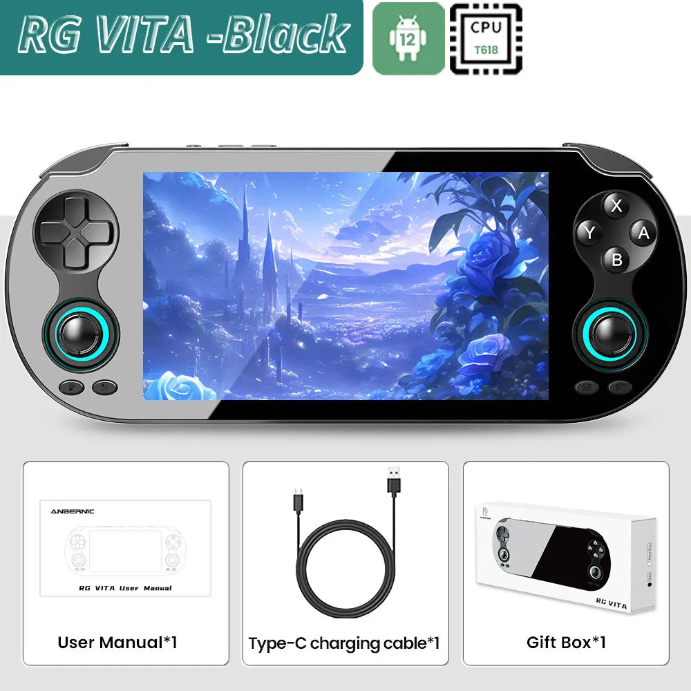 ANBERNIC RG VITA / RG VITA Pro Handheld Game Console 5000Mah Android Video Gaming Player Supports Bluetooth Gift
