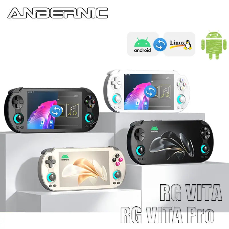 ANBERNIC RG VITA / RG VITA Pro Handheld Game Console 5000Mah Android Video Gaming Player Supports Bluetooth Gift