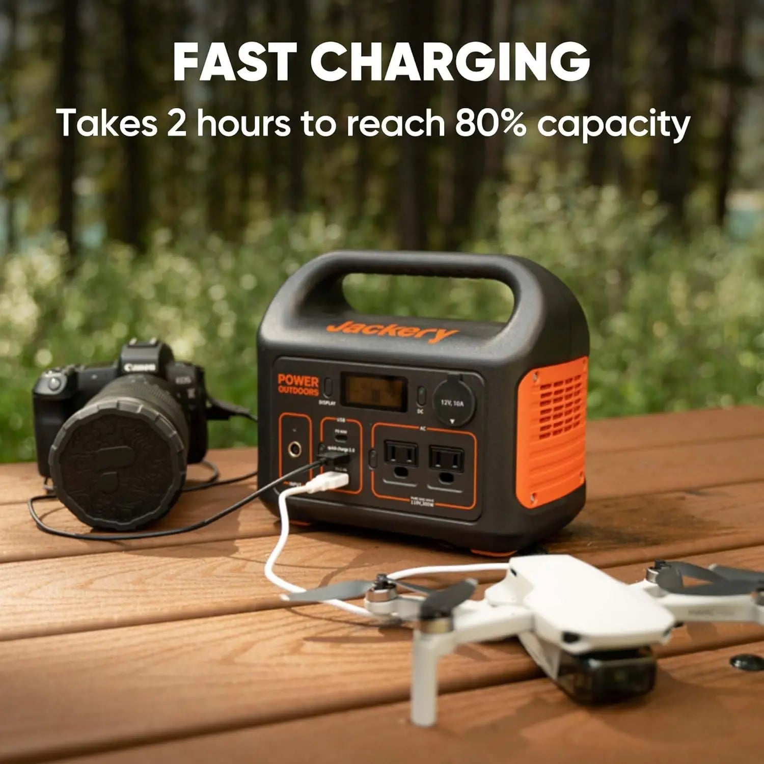 Jackery Solar Generator 300, 290Wh Portable Power Station with 1Xsolar Panel Solarsaga 100W, 300W Pure Sine Wave AC (110V) for RV Camping & Emergency Power