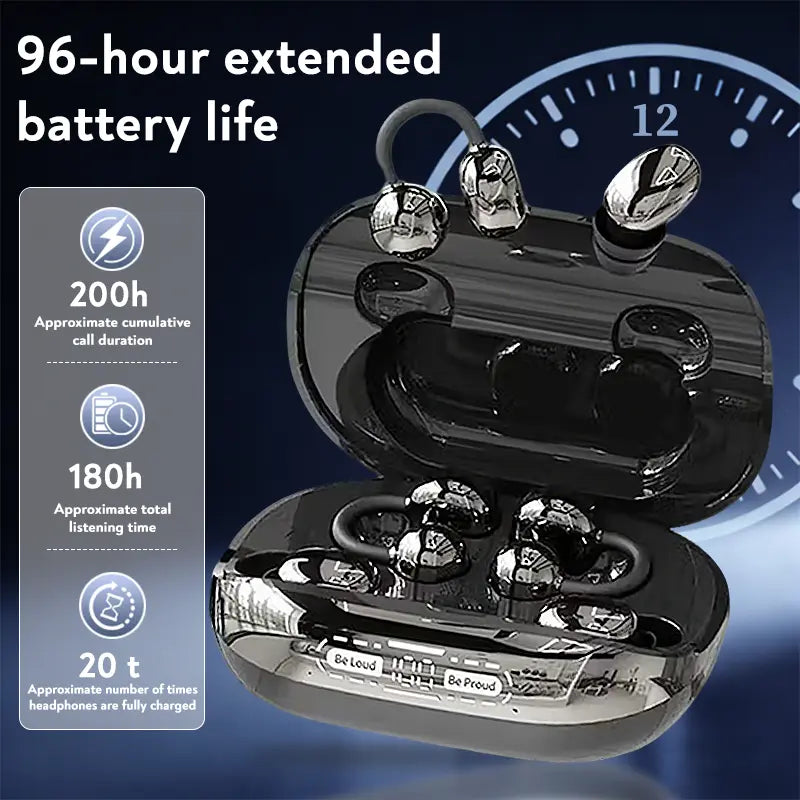 2026 New Clip-On Wireless Bluetooth Sleep Earphones: Ultra-Long Battery Life & 4-Earbud Set Capable of Charging Your Phone