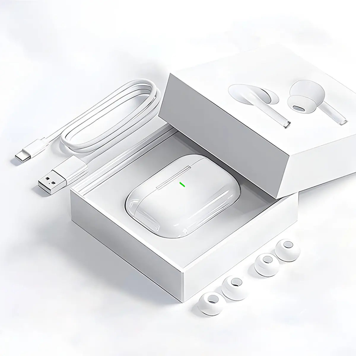 KEAI Bluetooth 5.3 Wireless Earphones, 3D Stereo Hifi Music Earbuds with USB-C Charging Case for Office, Sports, Study & Audio Calls, Portable Bluetooth Headphones