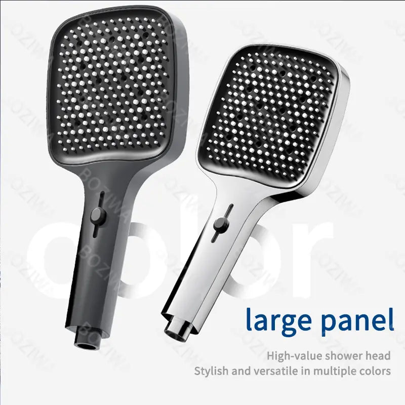 Boziwa Handheld Infinite Sliding Knob Shower Head High-Pressure Power Wash - 4-Setting Massage Spray, 60'' Hose,Chrome Finish, Easy Install,Low Flow,Anti-Clogging Nozzles