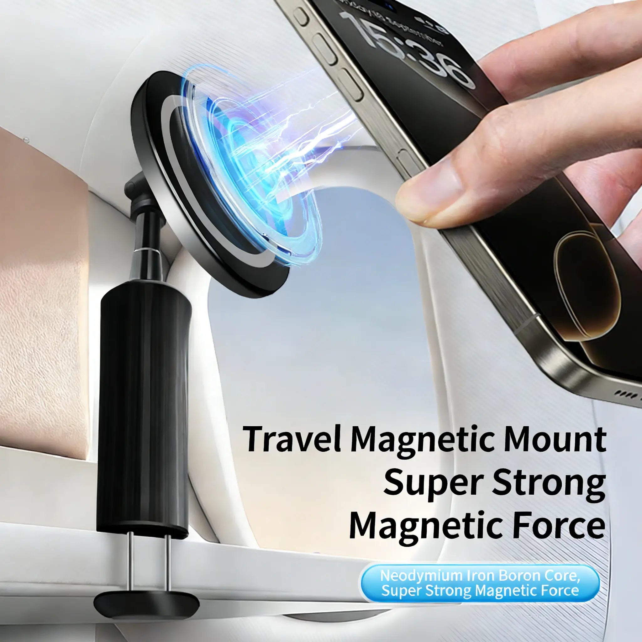 This 360° Rotatable Magnetic Phone Stand for Desktop Is Compatible with Magsafe. It Features an Adjustable Length and Is Suitable for Iphone 16 Pro Max, 15 Pro Max, 14 Plus, 13 Mini, as Well as 4-7 Inch Phones.