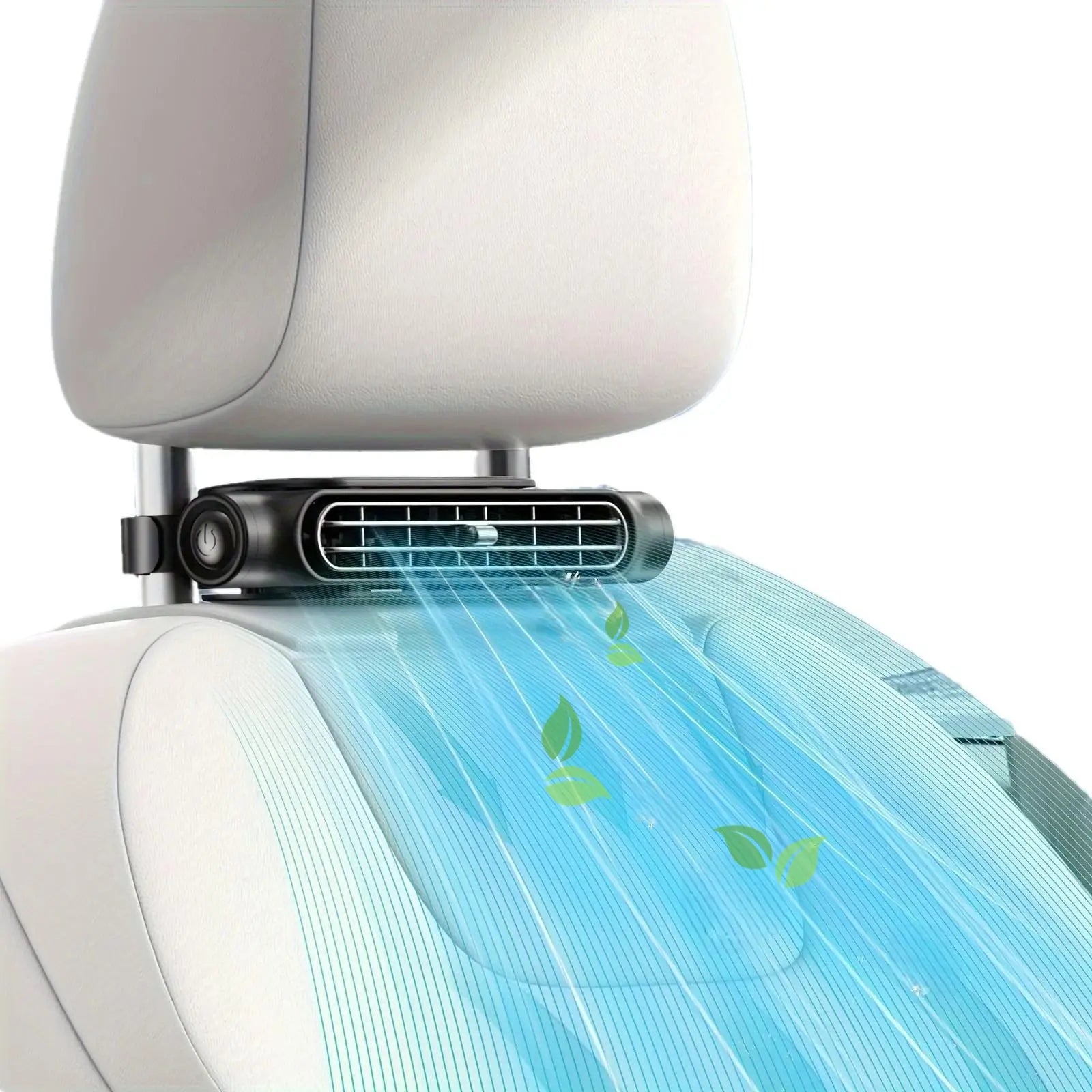 JOYTUTUS Car Seat Fan USB Plug in Dual Turbo High Wind Power Car Interior Rear Pillow Car Fan with Independent Switch & Adjustable Air Outlet for Personalized Comfort