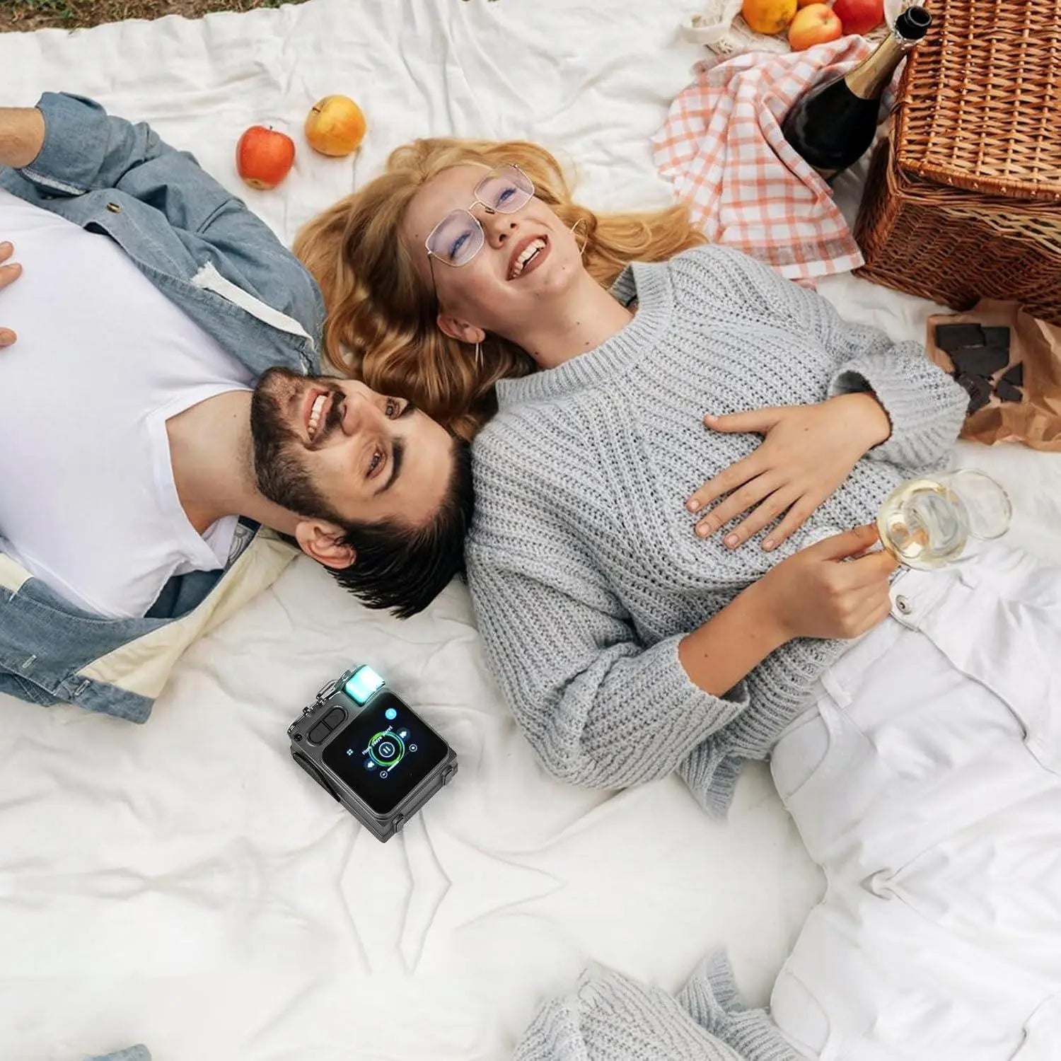 Portable Small Speaker, USB Rechargeable Wireless Mini Speaker with Touch Screen, Multifunctional Wireless Mini Speaker for Outdoor Travel, Home Showering, Audio