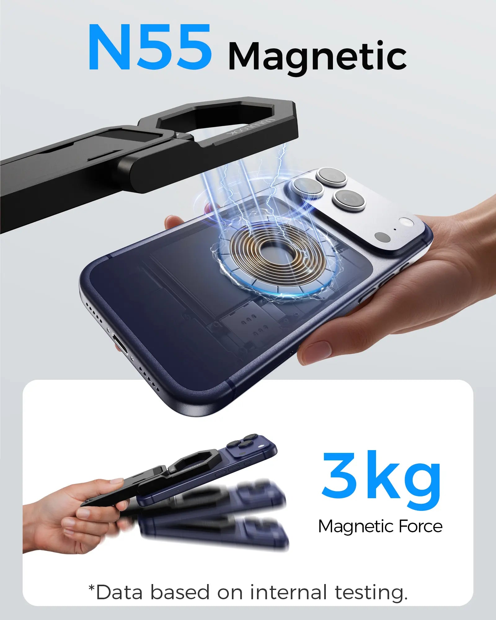 LULULOOK Rugged Magnetic Phone Tripod Stand for Iphone/Pixel 10 - Portable Strong Magnetic Phone Holder for Magsafe - Tripod Mount for Iphone 13/14/15/16/17 Pro Max & Air Black, Universal Compatibility, Stable & Portable, Versatile Usage