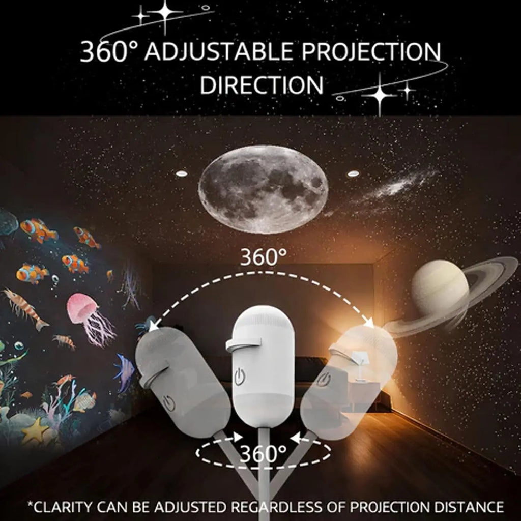 2-In-1 Galaxy Projector Night Light, Galaxy Star Projector Starry Projector Light, Galaxy Dual-Mode Night Light, Galaxy Projector USB