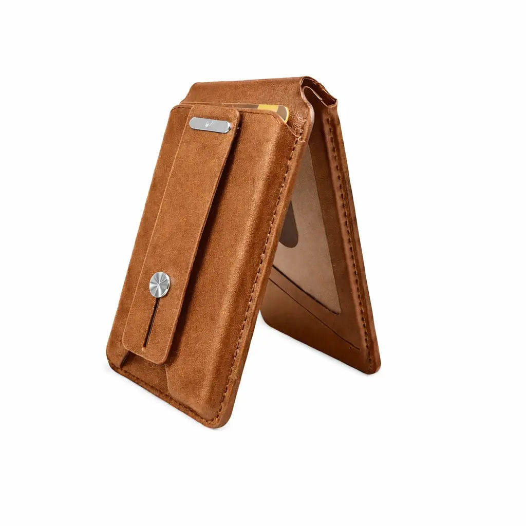 Magsafe Wallet Work with Apple Find My Functionality, 8 Cards Holder, Slim Phone Wallet, Strong Magnet with Multi-Angle Stand, RFID Shielding Vegan Leather