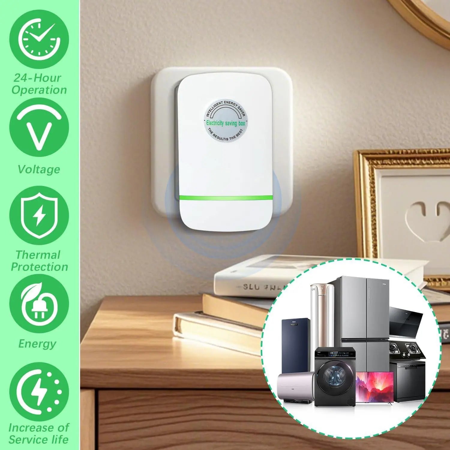 Plug-In Power Box – 2026 Design, US Plug, Wide Voltage Input 90–250V