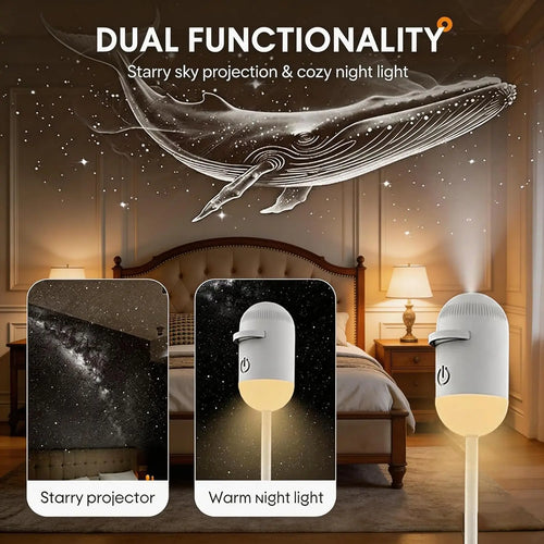 2-In-1 Galaxy Projector Night Light, Galaxy Star Projector Starry Projector Light, Galaxy Dual-Mode Night Light, Galaxy Projector USB