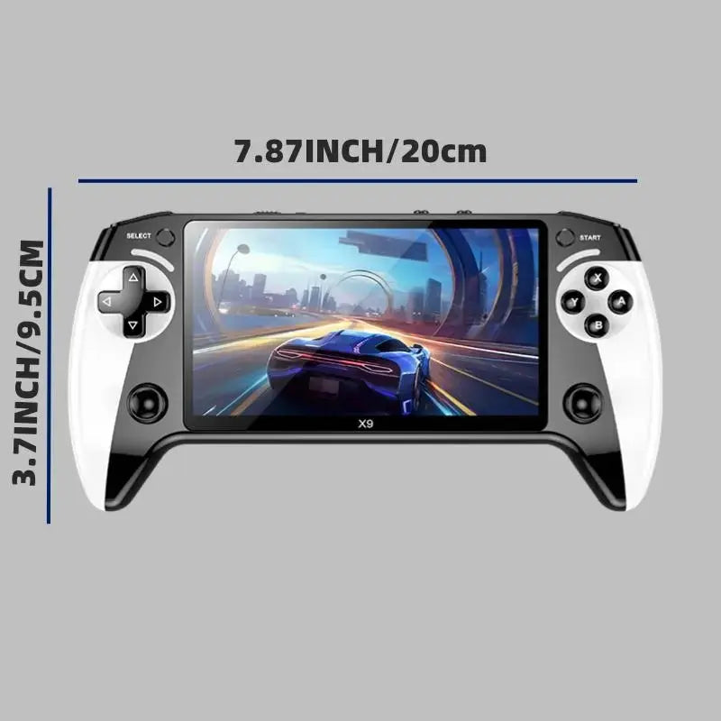 X9 Handheld Game Console, Rechargeable Portable Gaming Machine, 5.5 Inch HD Screen, Retro Arcade with 3500 Games, Home & Travel Use